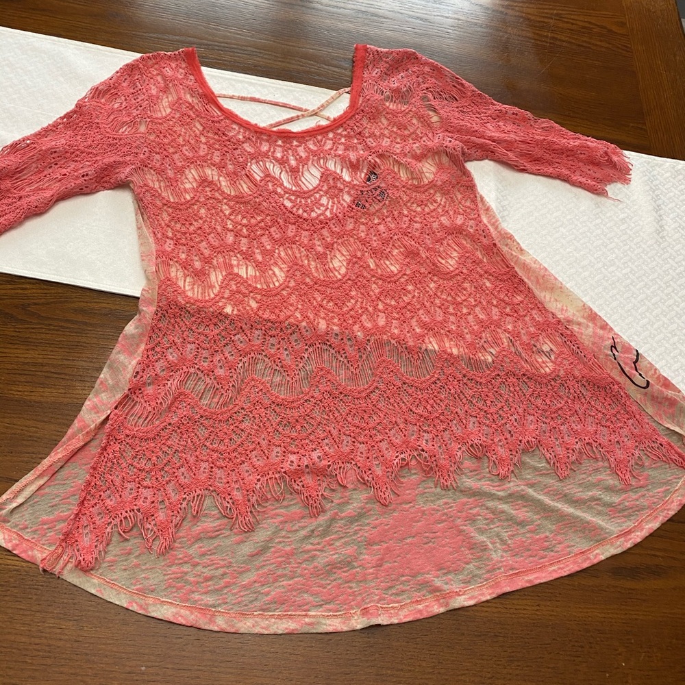 Crash & Burn Coral Women’s Top